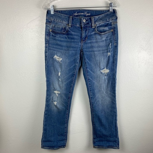 American Eagle Outfitters Denim - American Eagle Distressed Artist Blue Jeans women’s size 4